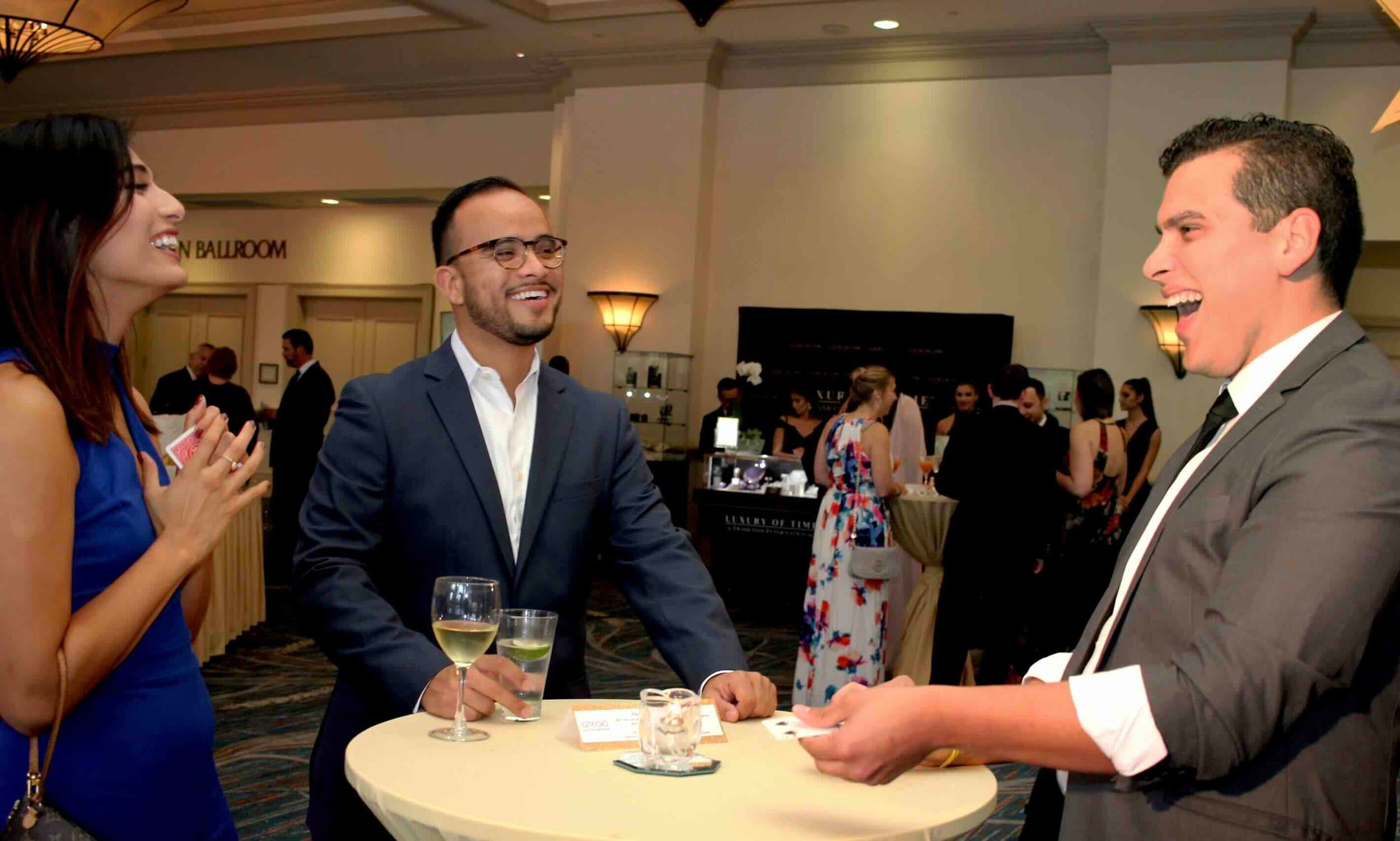 Magician performing at a South Florida event